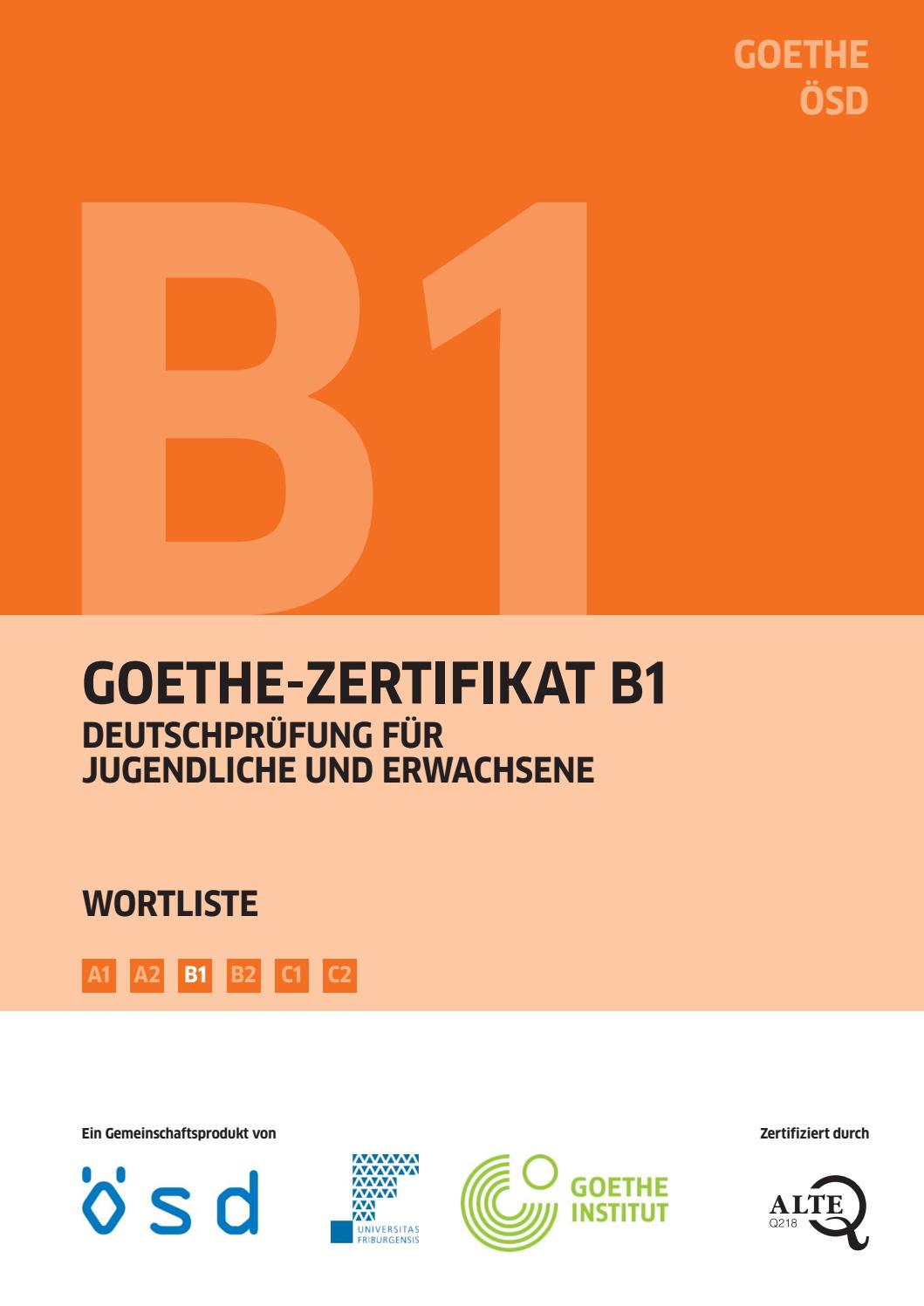 Goethe - Zertifikat B1